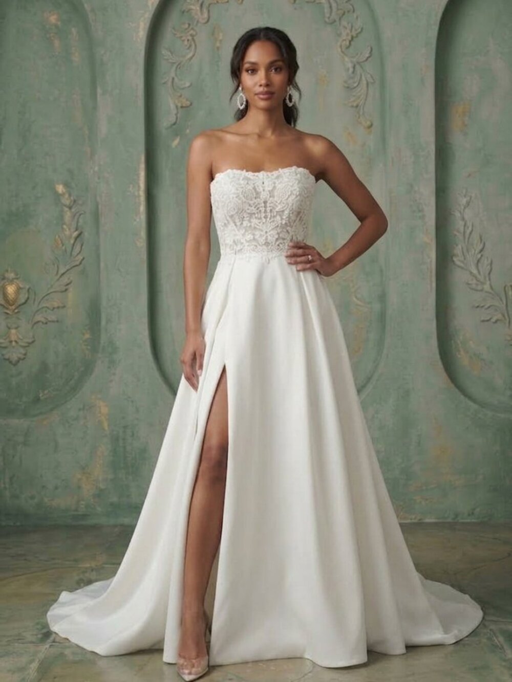 Justin Alexander Marie 99214 Bridal Wedding Gown Dress (Size 6)